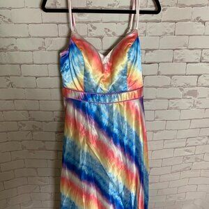 NWT Rainbow Colored City Studio Long Dress